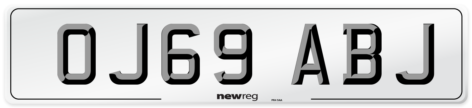 OJ69 ABJ Number Plate from New Reg